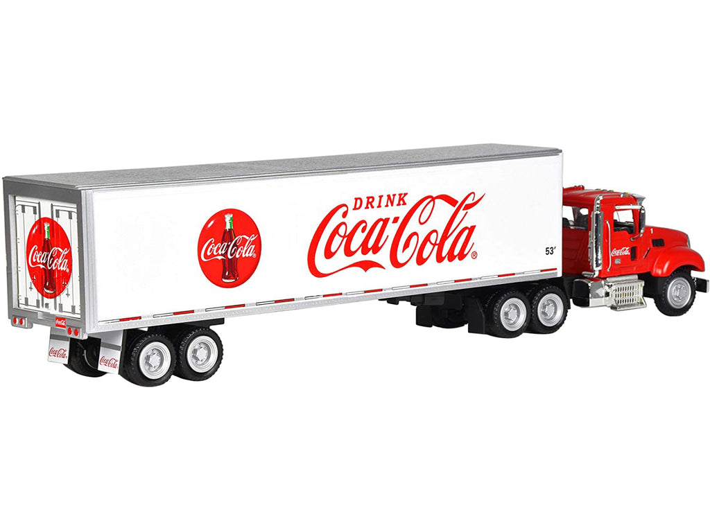 Truck Tractor with 53' Trailer 'Drink Coca-Cola' Red and White 1/50 Diecast Model by Motorcity Classics