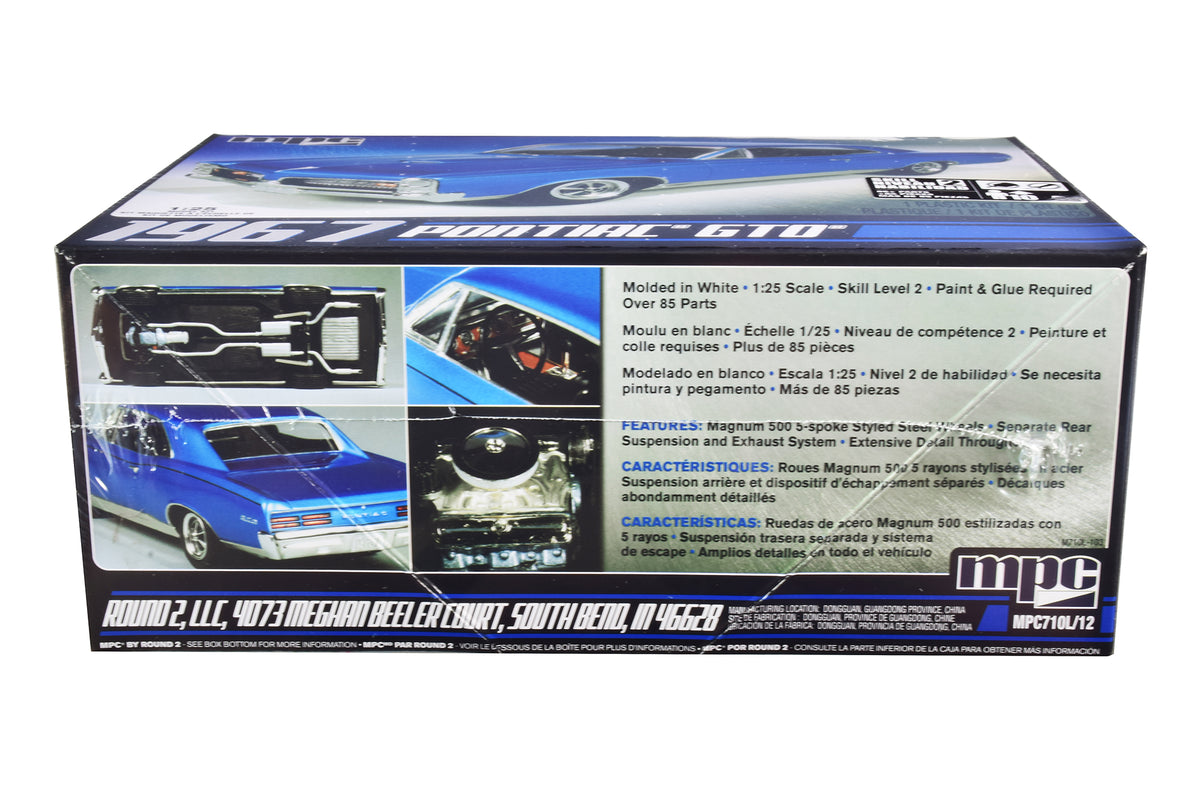 Skill 2 Model Kit 1967 Pontiac GTO 1/25 Scale Model by MPC