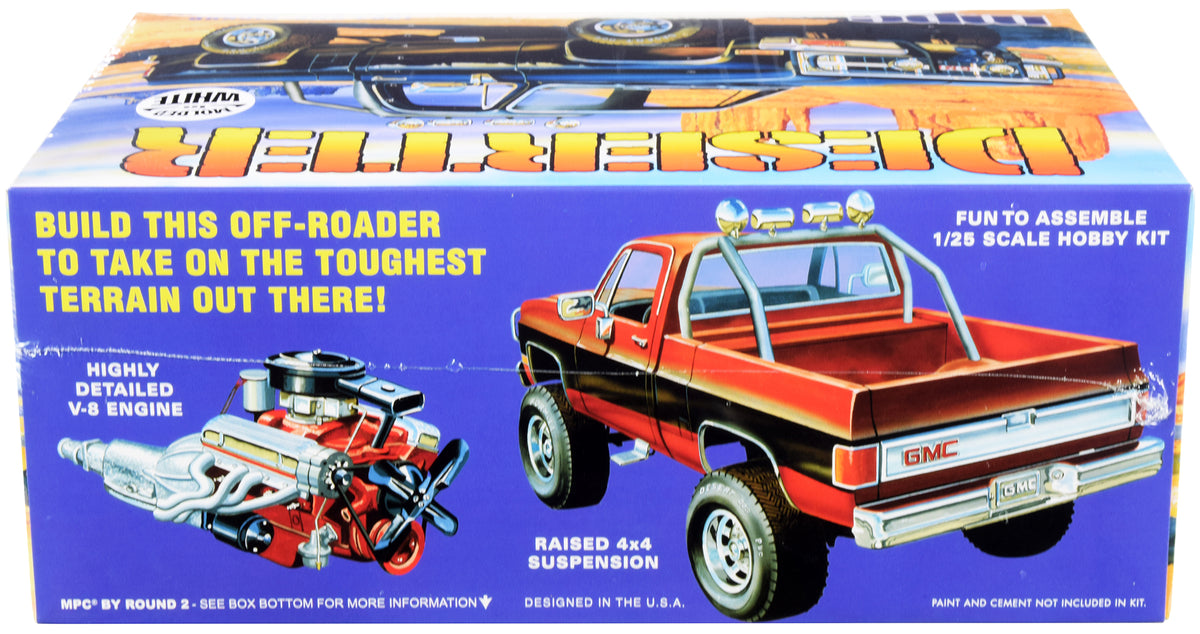Skill 2 Model Kit 1984 GMC Pickup Truck (Molded in White) 'Deserter' 1/25 Scale Model by MPC