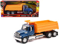 Freightliner 114SD Dump Truck Blue and Yellow 'Long Haul Trucker' Series 1/32 Diecast Model by New Ray