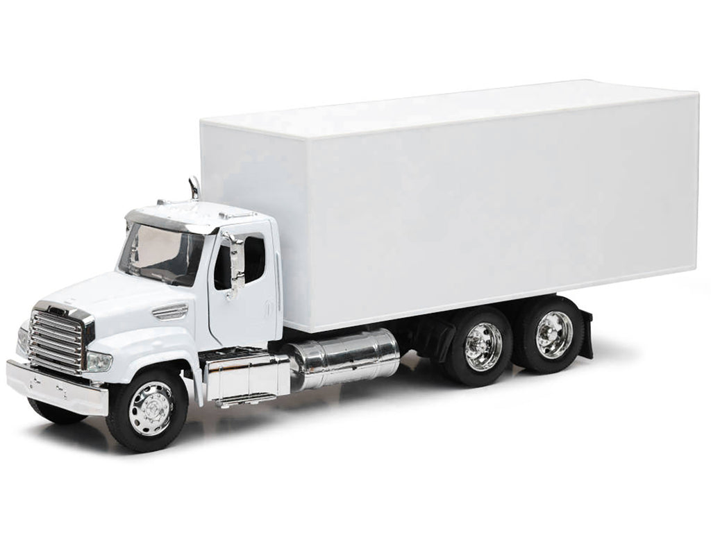 Freightliner 114SD Box Truck White 'Long Haul Trucker' Series 1/32 Diecast Model by New Ray