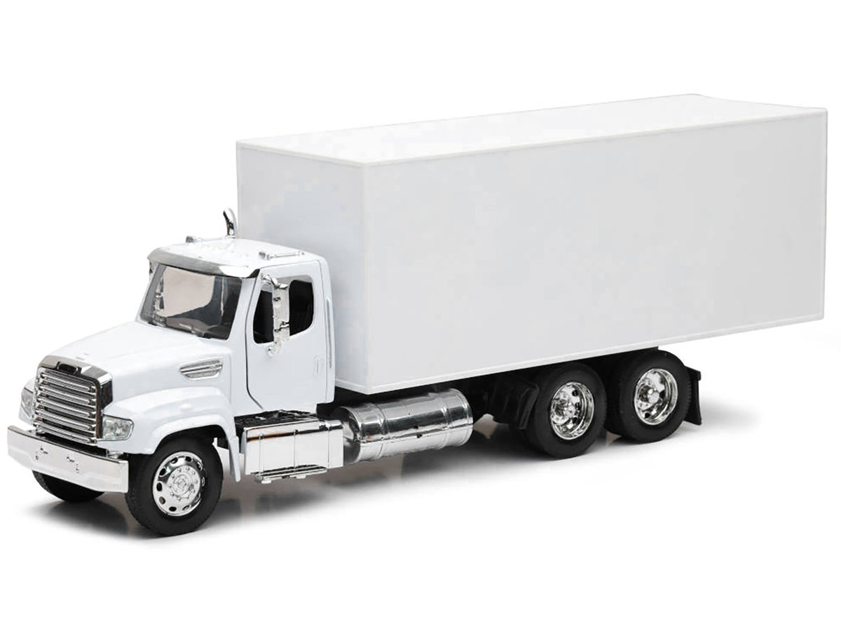 Freightliner 114SD Box Truck White 'Long Haul Trucker' Series 1/32 Diecast Model by New Ray