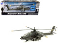 Boeing AH-64 Apache Attack Helicopter Olive Drab 'United States Army' 'Military Mission' Series 1/55 Diecast Model by New Ray
