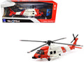 Sikorsky HH-60J Jayhawk Helicopter Red and White 'United States Coast Guard' 'Sky Pilot' Series 1/60 Diecast Model by New Ray