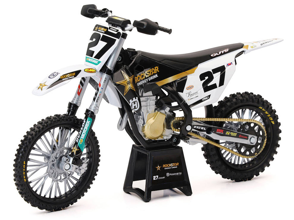 Husqvarna FC450 Motorcycle #27 Malcolm Stewart 'Rockstar Energy Drink' 1/12 Diecast Model by New Ray