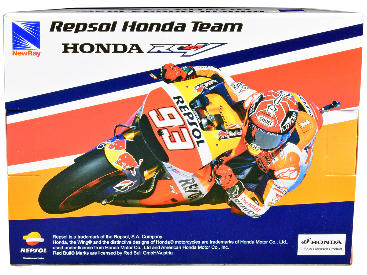 Honda RC213V Motorcycle #93 Marc Marquez 'Repsol Honda Team' MotoGP (2015) 1/12 Diecast Model by New Ray
