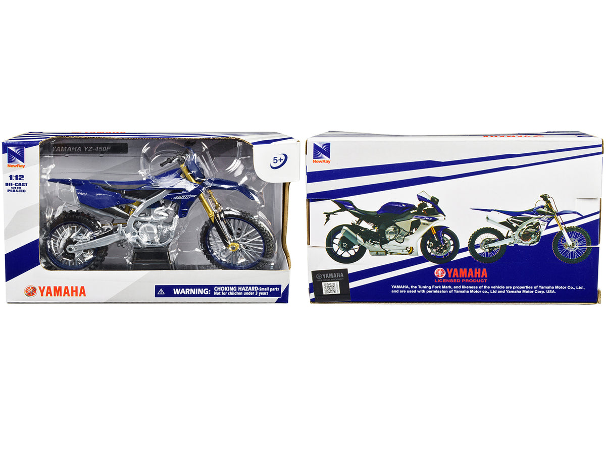 Yamaha YZ-450F Motorcycle Blue 1/12 Diecast Model by New Ray