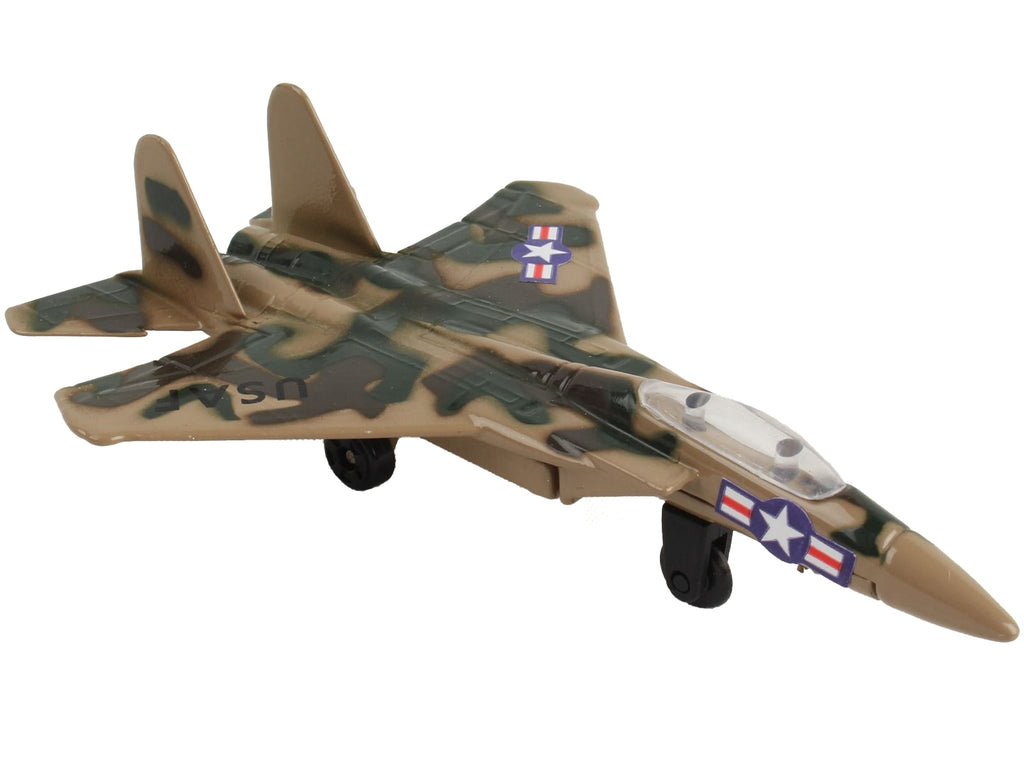 McDonnell Douglas F-15 Eagle Fighter Aircraft Desert Camouflage 'United States Air Force' with Runway Section Diecast Model Airplane by Runway24