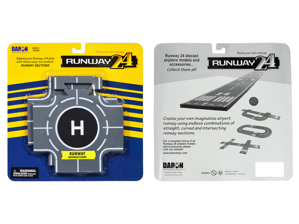 Runway Intersections 2 Piece Set for Diecast Models by Runway24