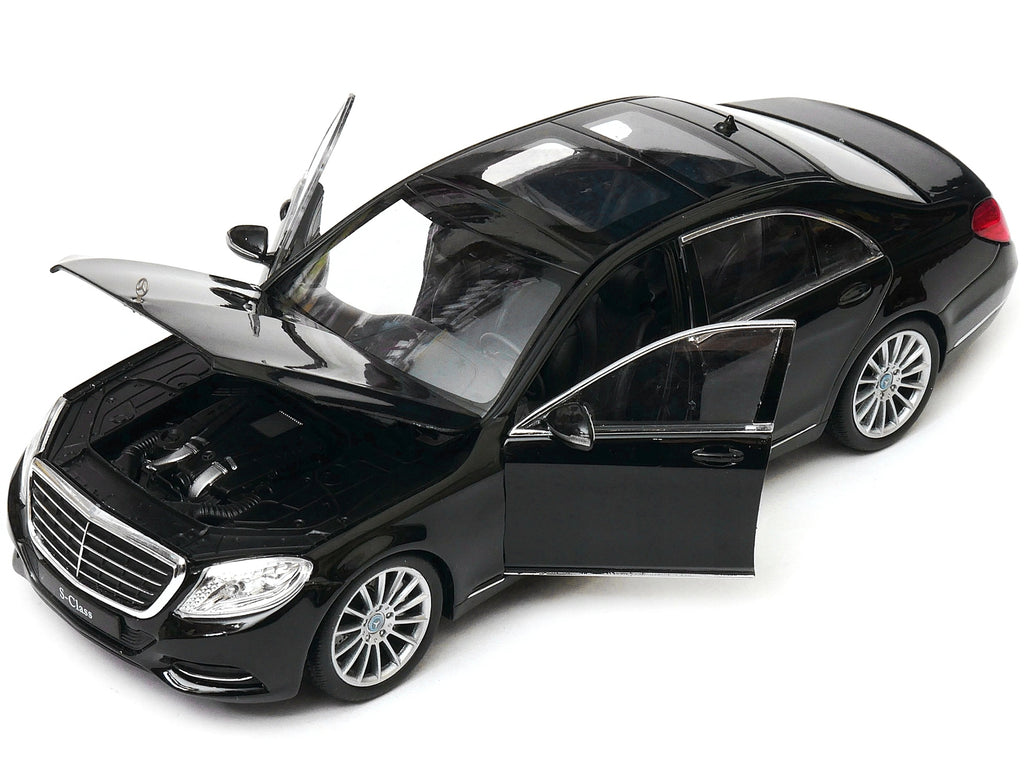Mercedes Benz S Class with Sunroof Black 'NEX Models' 1/24 Diecast Model Car by Welly