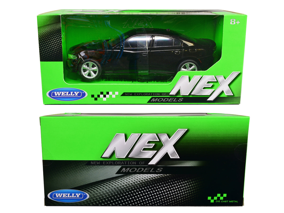 2016 Dodge Charger R/T Black 'NEX Models' 1/24-1/27 Diecast Model Car by Welly